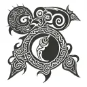 Sri Lankan and Celtic chest, shoulder, and bicep tattoo design idea