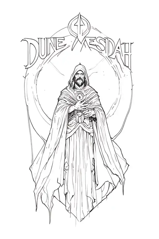 dune messiah book cover reimagined tattoo design idea