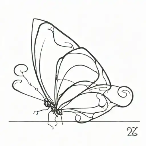 a butterfly that incorporates the numbers 224 Infinity Symbol tattoo design idea