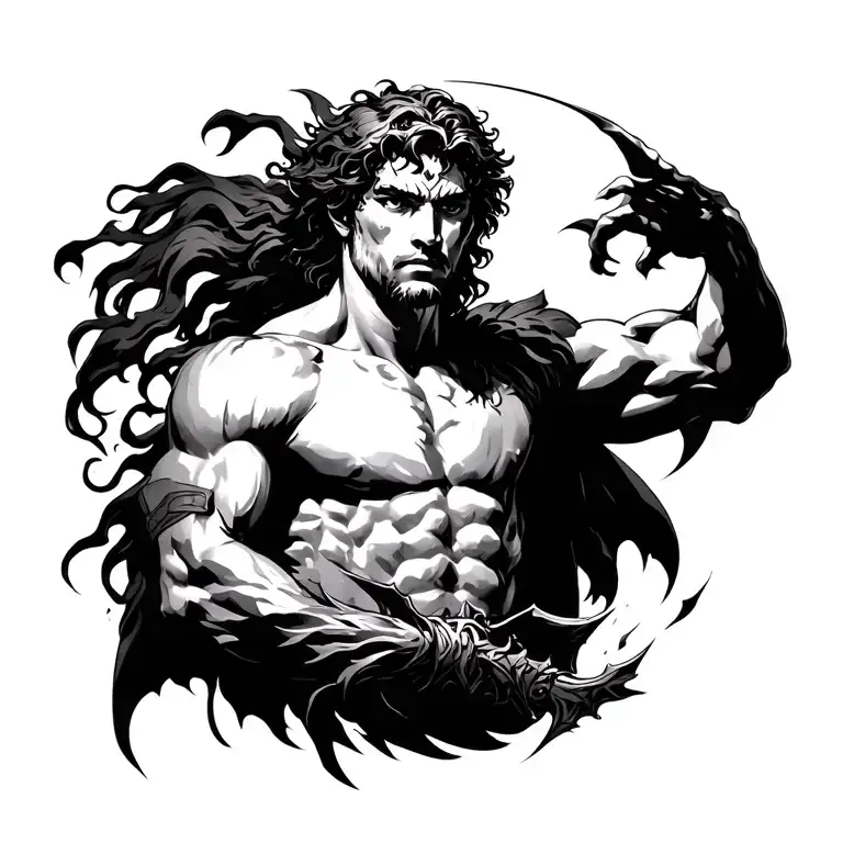 Percy Jackson hephaestus god of the forge tattoo design idea