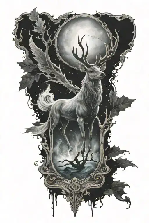 patronus charm from harry potter tattoo design idea