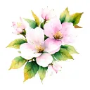 dogwood blossom flowers tattoo design idea