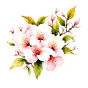 dogwood blossom flowers tattoo design idea