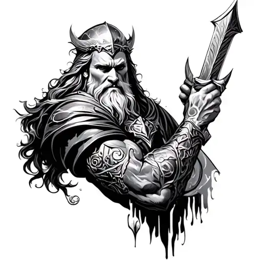 frigg thor odin marged full sleeve tattoo tattoo design idea