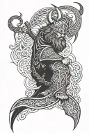 viking sleeve tattoo design idea