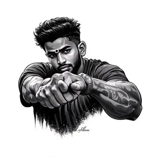 forehand should have my name written gokul ashwin tattoo design idea