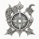 fate symbol tattoo design idea