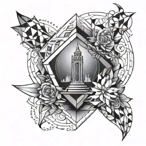 oscar award tattoo geometric tattoo design idea