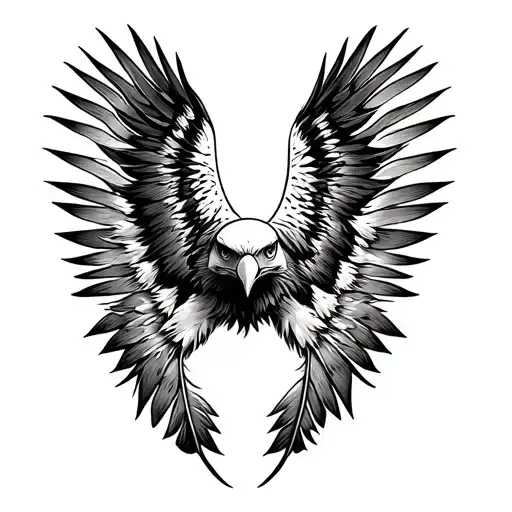 eagle feathers coming tattoo design idea
