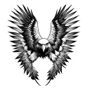 eagle feathers coming tattoo design idea