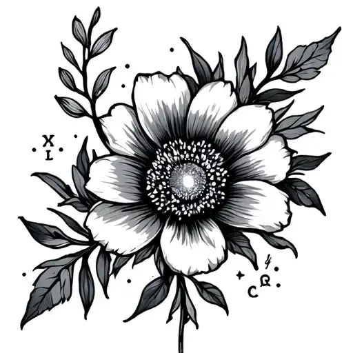 Birth flower and zodiac  tattoo for forearm for February (Pisces), November (scorpion), and December (Capricorn) tattoo design idea