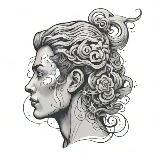 Overthinking Head tattoo design idea