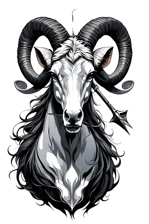 aries and sagittarius tattoo design idea