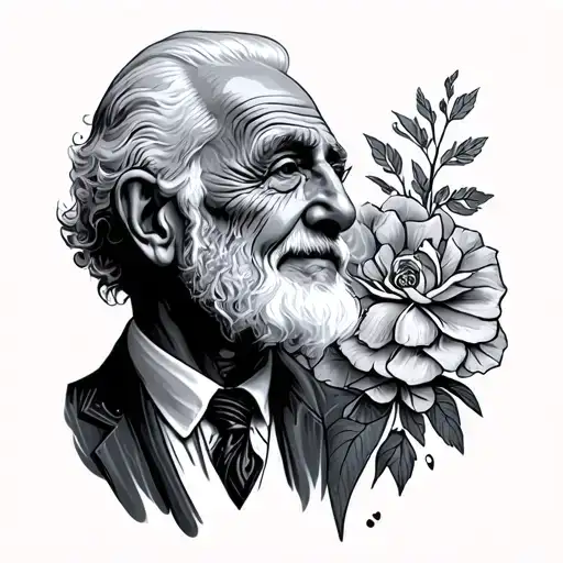 Memorial Grandpa tattoo design idea