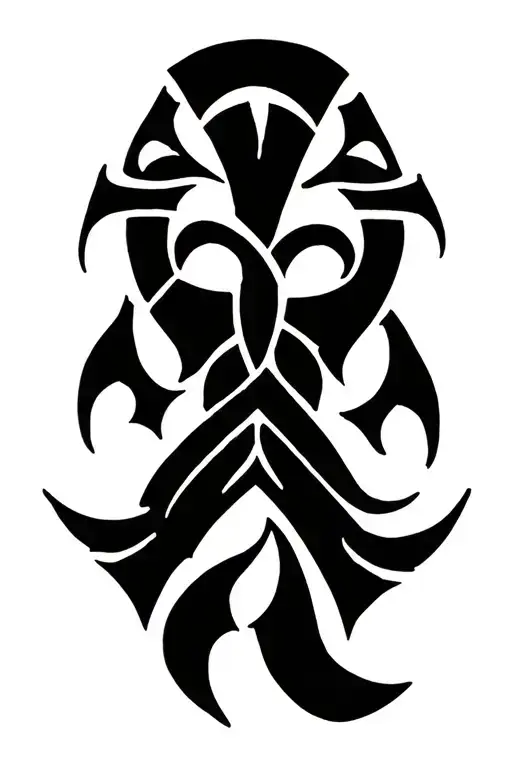 western style tooled leather tattoo design idea