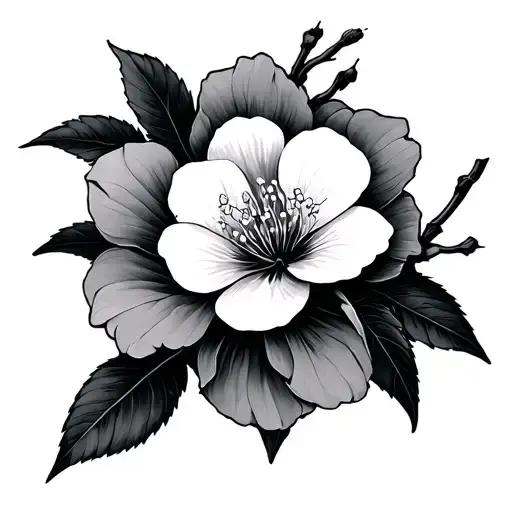 Christian Japanese cherry blossom tattoo design idea