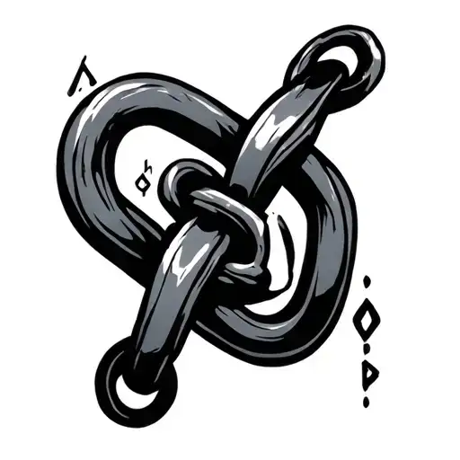 Rave chain tattoo design idea