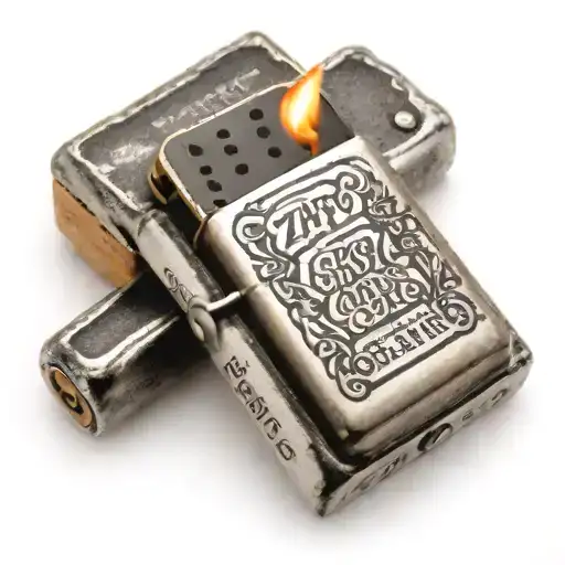 Zippo lighter with 84 inscribed in it tattoo design idea