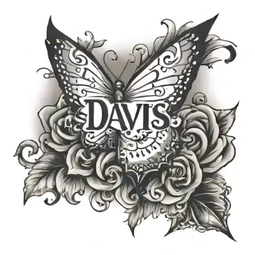 Davis name tattoo tattoo design idea