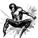 spiderman and gambit tattoo design idea