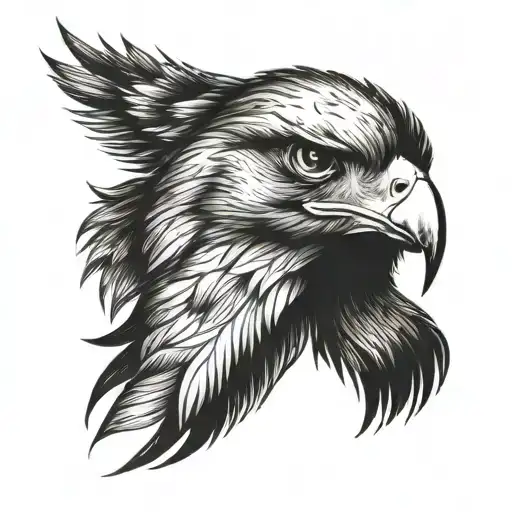 golden eagle tattoo design idea