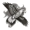 golden eagle tattoo design idea