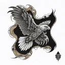 golden eagle tattoo design idea