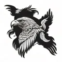 golden eagle tattoo design idea