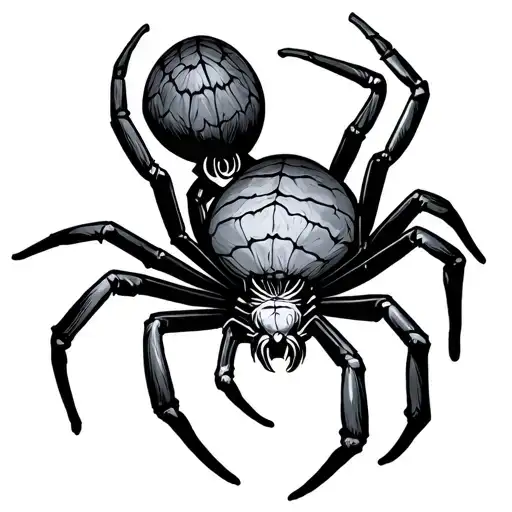 traditional spider black and white tattoo flash tattoo design idea