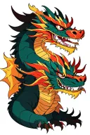 kaido from one piece in dragon form tattoo design idea