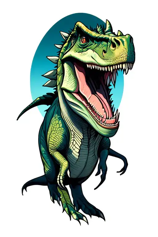  Spinosaurus and Brachiosaurus and triceratops tattoo design idea