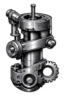 machinist tools mechanisms forming a shape tattoo design idea