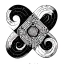 labyrinthe minos tattoo design idea