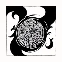 labyrinthe minos tattoo design idea