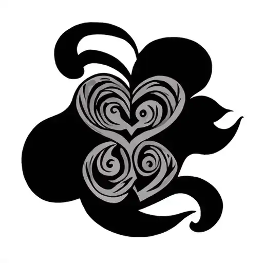 Taino eternal lovers tattoo design idea
