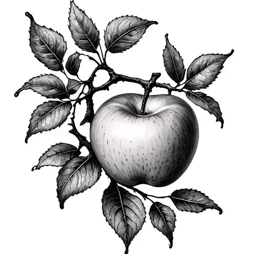 “A delicate apple tree branch that meanders along the wrist. There is a filigree, detail on the branch tattoo design idea