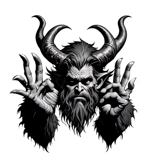 Treebeard doing the sign of the horns  tattoo design idea