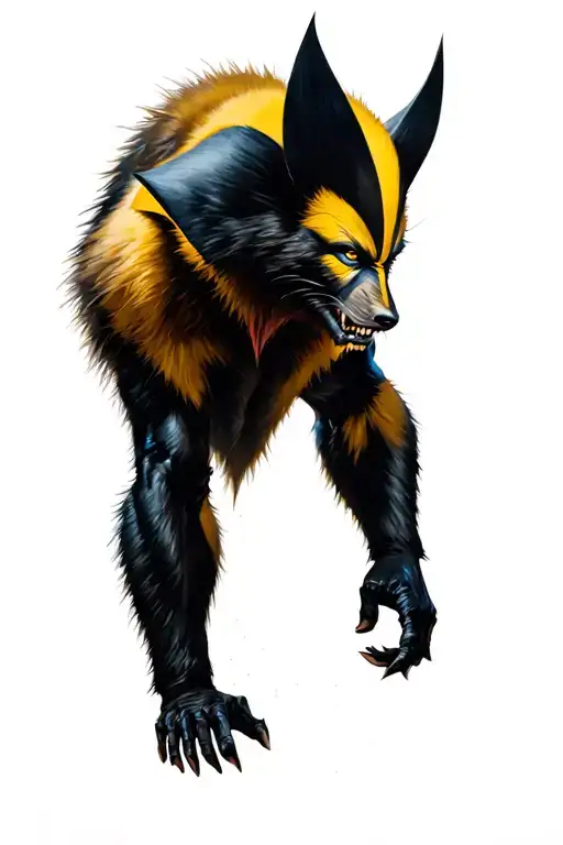 wolverine animal tattoo design idea