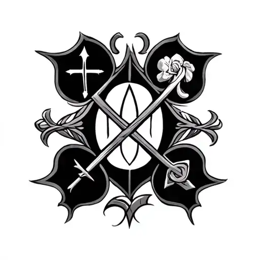 irish and czech symbols incorporated tattoo design idea