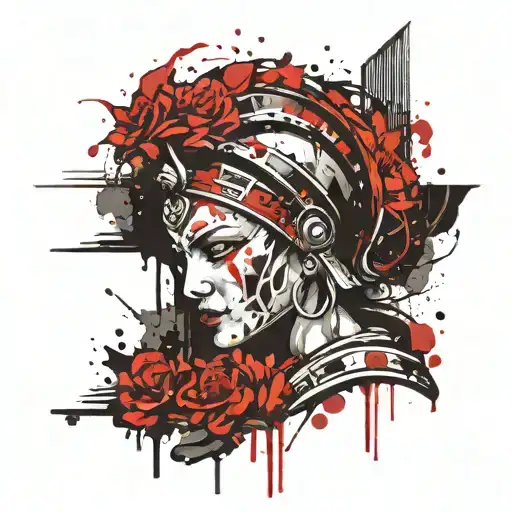 Spartan Godess tattoo design idea