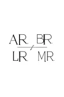initials AR, BR, LR, MR minimalistic black and white  tattoo design idea