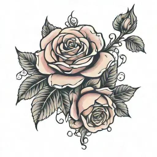 Alicia w roses tattoo design idea
