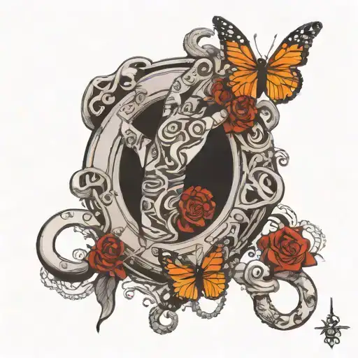 preying hands handcuff shaped like tattoo design idea