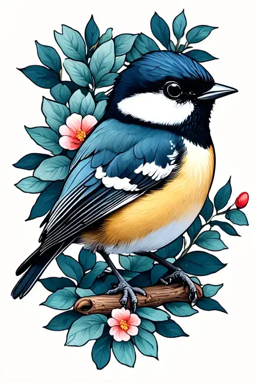 Chickadee tattoo design idea