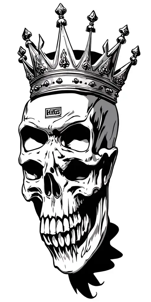 Metallica motorcycle Los Angeles kings crown tattoo design idea