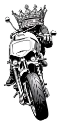 Metallica motorcycle Los Angeles kings crown tattoo design idea
