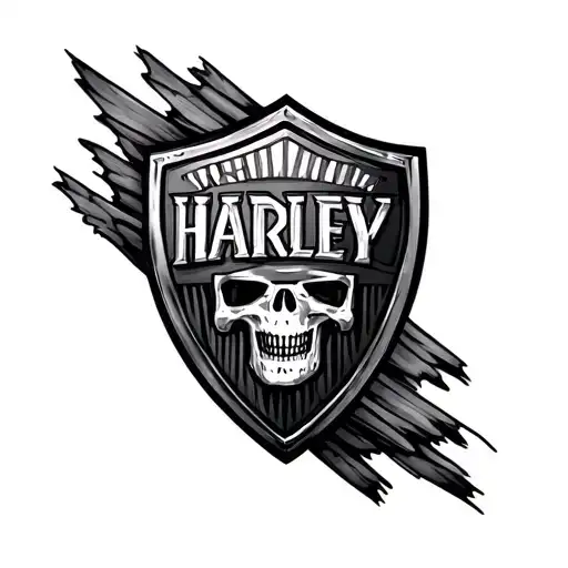 Harley Bar And Shield tattoo design idea