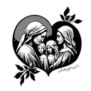 religion love family  tattoo design idea