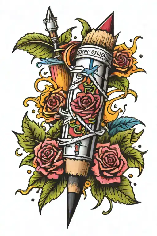 broken crayons crayns tattoo design idea