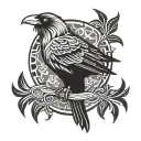 nordic odin ravens tattoo design idea